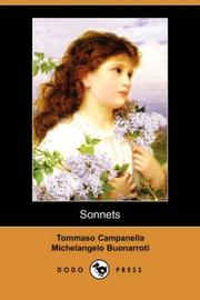 Cover of: Sonnets (Dodo Press) by Tommaso Campanella, Buonarroti, Michelangelo