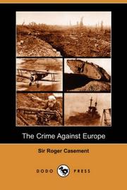 Cover of: The Crime Against Europe (Dodo Press)
