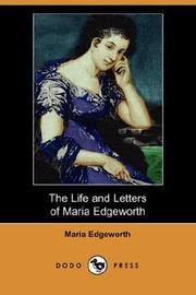 Cover of: The life and letters of Maria Edgeworth