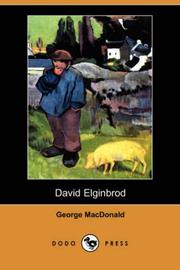 Cover of: David Elginbrod (Dodo Press) by George MacDonald