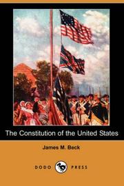 Cover of: The Constitution of the United States (Dodo Press) by James M. Beck