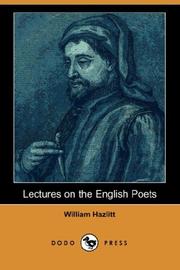 Cover of: Lectures on the English Poets (Dodo Press)