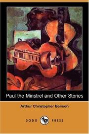 Cover of: Paul the Minstrel and Other Stories (Dodo Press) by Arthur Christopher Benson