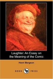 Cover of: Laughter by Henri Bergson