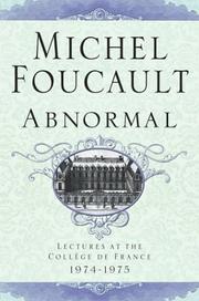 Cover of: Abnormal | Michel Foucault