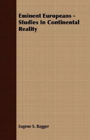 Cover of: Eminent Europeans - Studies In Continental Reality