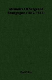 Cover of: Memoirs Of Sergeant Bourgogne (1812-1813)
