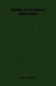 Cover of Studies In European Philosophy