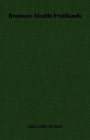 Cover of: Bronson Alcotts Fruitlands by Clara Endicott Sears