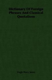 Cover of: Dictionary Of Foreign Phrases And Classical Quotations