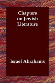Cover of: Chapters on Jewish Literature