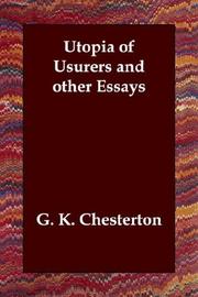 Cover of: Utopia of Usurers and other Essays by Gilbert Keith Chesterton