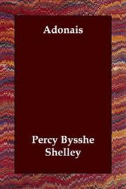 Cover of: Adonais | Percy Bysshe Shelley