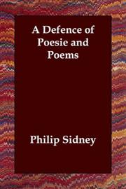 Cover of: A Defence of Poesie and Poems