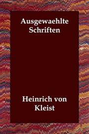 Cover of: Ausgewaehlte Schriften