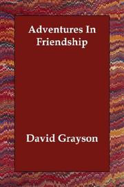 Cover of: Adventures In Friendship by David Grayson