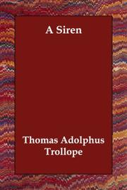 Cover of: A Siren by Thomas Adolphus Trollope