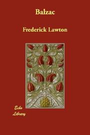 Cover of: Balzac | Frederick Lawton