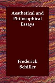 Cover of: Aesthetical and Philosophical Essays by Friedrich Schiller