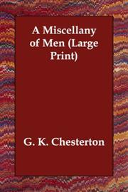 Cover of: A Miscellany of Men (Large Print) by Gilbert Keith Chesterton