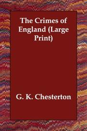 Cover of: The Crimes of England (Large Print) by Gilbert Keith Chesterton