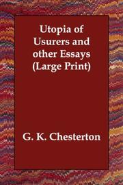 Cover of: Utopia of Usurers and other Essays (Large Print) by Gilbert Keith Chesterton