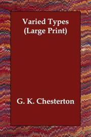 Cover of: Varied Types (Large Print) by Gilbert Keith Chesterton