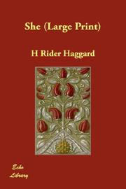 Cover of: She (Large Print) by H. Rider Haggard