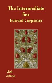 The Intermediate Sex by Edward Carpenter