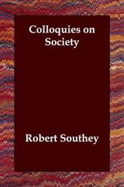 Cover of: Colloquies on Society by Robert Southey
