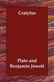 Cover of: Cratylus by Πλάτων