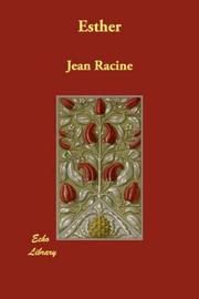 Cover of: Esther by Jean Racine