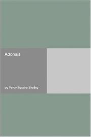 Cover of: Adonais by Percy Bysshe Shelley