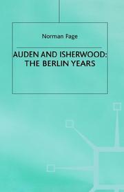 Cover of: Auden and Isherwood: the Berlin years