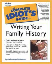Cover of: The complete idiot's guide to writing your family history