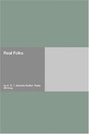 Cover of: Real Folks by Adeline Dutton Train Whitney