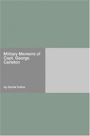 Cover of: Military Memoirs of Capt. George Carleton