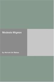 Cover of: Modeste Mignon | HonorГ© de Balzac