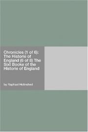 Cover of: Chronicles (1 of 6) by Raphael Holinshed