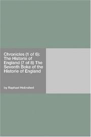 Cover of: Chronicles (1 of 6) by Raphael Holinshed