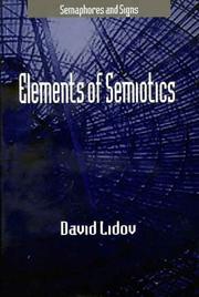 Cover of: Elements of semiotics