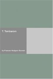 Cover of: T. Tembarom by Frances Hodgson Burnett