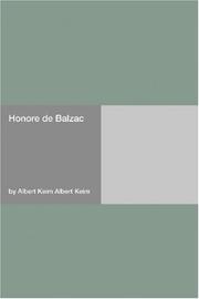 Cover of Honore de Balzac