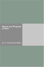 Cover of: Nature and progress of rent