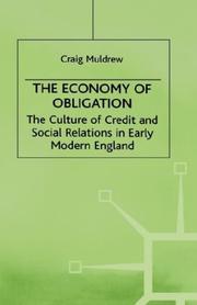 Cover of: The economy of obligation: the culture of credit and social relations in early modern England