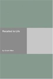 Cover of: Recalled to Life by Grant Allen
