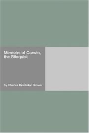Cover of: Memoirs of Carwin, the Biloquist