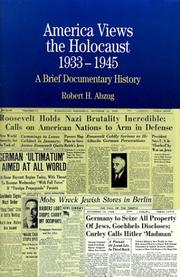 Cover of: America views the Holocaust, 1933-1945 by Robert H. Abzug