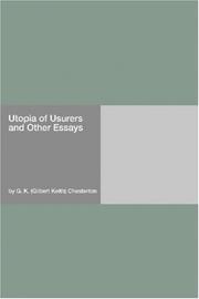 Cover of: Utopia of Usurers and Other Essays by Gilbert Keith Chesterton