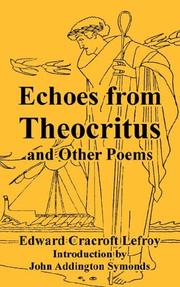 Cover of: Echoes from Theocritus And Other Poems